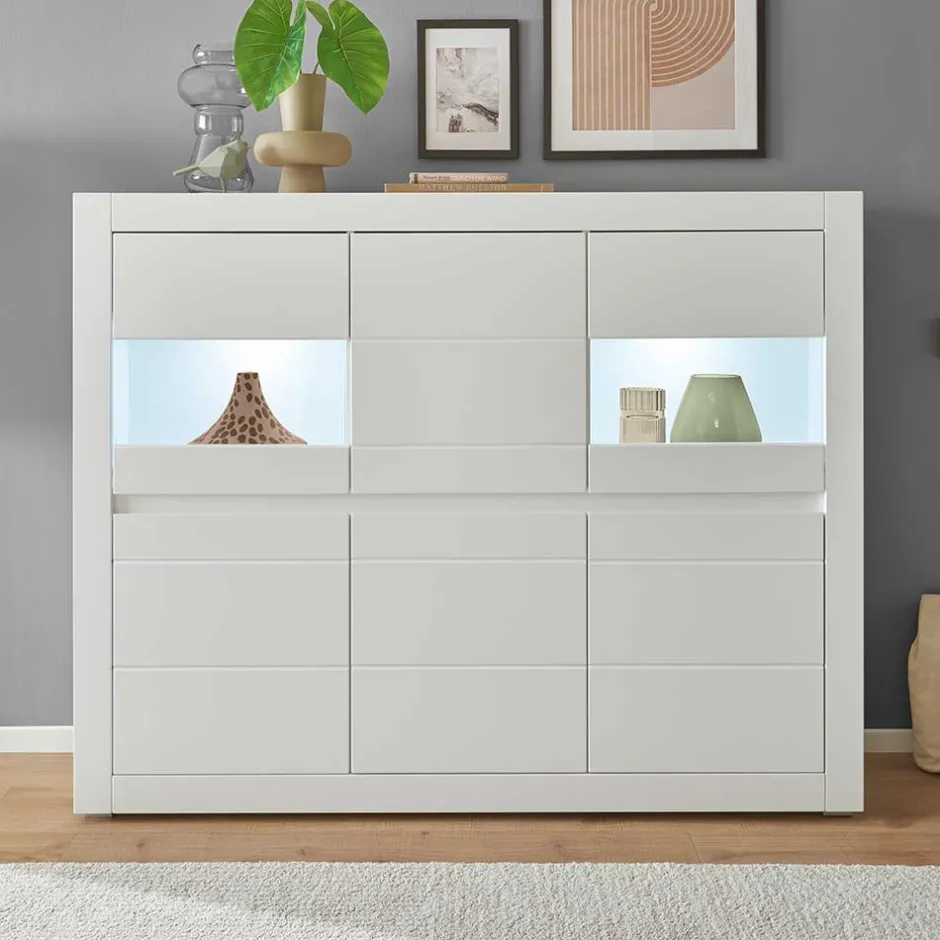 Wohnzimmerschrank mit Glaseinsätzen - Ilana^Wohnen Sale