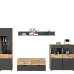 Wohnen Wohnzimmerschränke & Regal - TV Wand - Lucios (vierteilig)