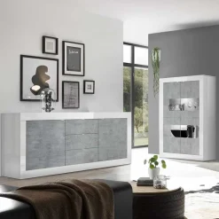 Wohnzimmerschränke in Beton Optik - Narandu (zweiteilig)^Wohnen Clearance