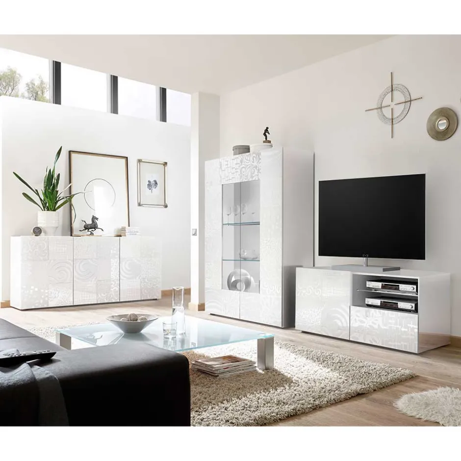 Wohnen Wohnzimmerschränke in Hochglanz - Vascaub (dreiteilig)