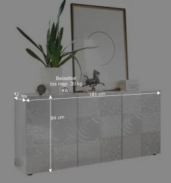 Wohnen Wohnzimmerschränke in Hochglanz - Vascaub (dreiteilig)