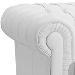 Wohnzimmersessel aus Leder in Weiß - Dossera^Wohnen Clearance