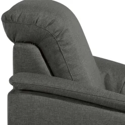 Wohnzimmersessel in Anthrazit und Nussbaum - Classimo^Wohnen Discount