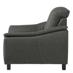 Wohnzimmersessel in Anthrazit und Nussbaum - Classimo^Wohnen Discount