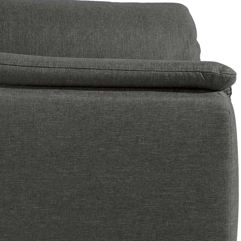 Wohnzimmersessel in Anthrazit und Nussbaum - Classimo^Wohnen Discount