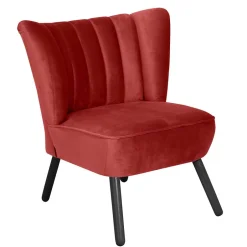 Wohnzimmersessel in Ziegelrot und Schwarz - Tessini^Wohnen Sale