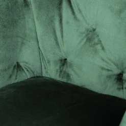 Wohnen Wohnzimmerstuhl mit Armlehnen in Grün Samt - Relindo