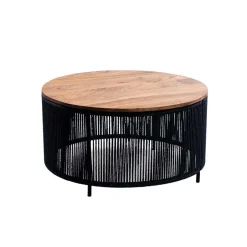 Wohnzimmertisch mit Akazienholz Platte - Boom^Wohnen Online