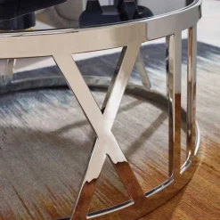 Wohnzimmertisch mit Glasplatte in Schwarz getönt - Julado^Wohnen Hot