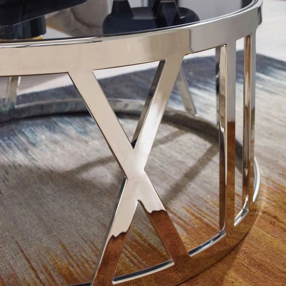 Wohnzimmertisch mit Glasplatte in Schwarz getönt - Julado^Wohnen Hot