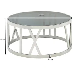 Wohnzimmertisch mit Glasplatte in Schwarz getönt - Julado^Wohnen Hot