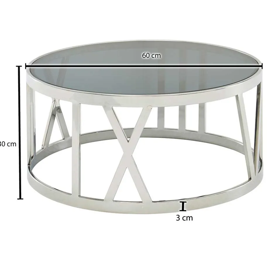 Wohnzimmertisch mit Glasplatte in Schwarz getönt - Julado^Wohnen Hot