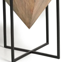 Wohnen Wohnzimmertisch mit Holzkorpus - umgedrehte Pyramide - Selavia