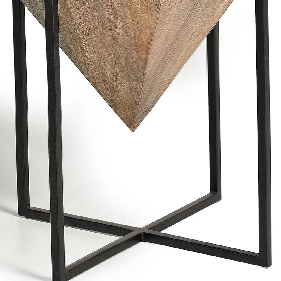 Wohnen Wohnzimmertisch mit Holzkorpus - umgedrehte Pyramide - Selavia