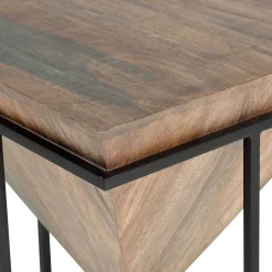 Wohnen Wohnzimmertisch mit Holzkorpus - umgedrehte Pyramide - Selavia