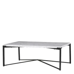 Wohnzimmertisch mit Marmorplatte Weiß Grau - Ignacios^Wohnen Clearance