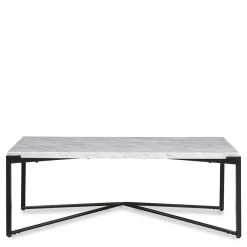 Wohnzimmertisch mit Marmorplatte Weiß Grau - Ignacios^Wohnen Clearance