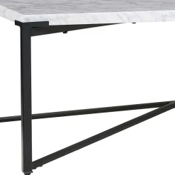 Wohnzimmertisch mit Marmorplatte Weiß Grau - Ignacios^Wohnen Clearance