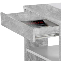Wohnen Wohnzimmertisch mit Schublade & Ablage in Beton NB - Cadylica