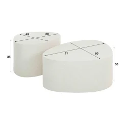 Wohnen Wohnzimmertische aus Marmorkomposit - Ezeiza (zweiteilig)