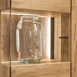 Wohnen Wohnzimmervitrine aus geöltem Massivholz - Slaraduva