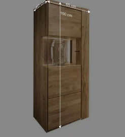 Wohnen Wohnzimmervitrine aus geöltem Massivholz - Slaraduva