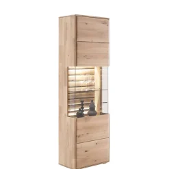 Wohnzimmervitrine in Asteiche Hell - Azzurian^Wohnen Discount