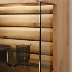 Wohnzimmervitrine in Asteiche Hell - Azzurian^Wohnen Discount