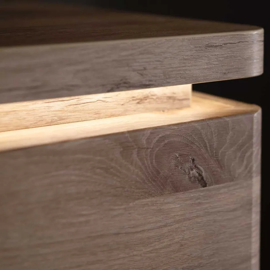 Wohnzimmervitrine mit Licht LED - Bekunion^Wohnen Discount