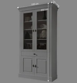 Wohnzimmervitrine Satumare in Weiß^Wohnen Clearance