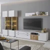 Wohnen Wohnzimmervitrinen & TV Board & Regal Set - Nenaloro (vierteilig)