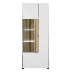 Wohnzimmer-Vitrinenschrank zweifarbig - Nenaloro^Wohnen Outlet