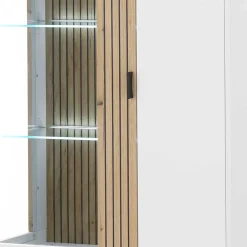 Wohnzimmer-Vitrinenschrank zweifarbig - Nenaloro^Wohnen Outlet