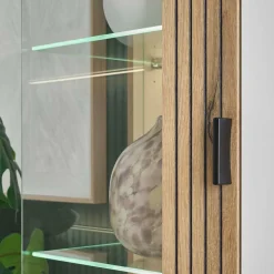 Wohnzimmer-Vitrinenschrank zweifarbig - Nenaloro^Wohnen Outlet