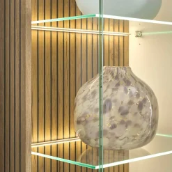 Wohnzimmer-Vitrinenschrank zweifarbig - Nenaloro^Wohnen Outlet