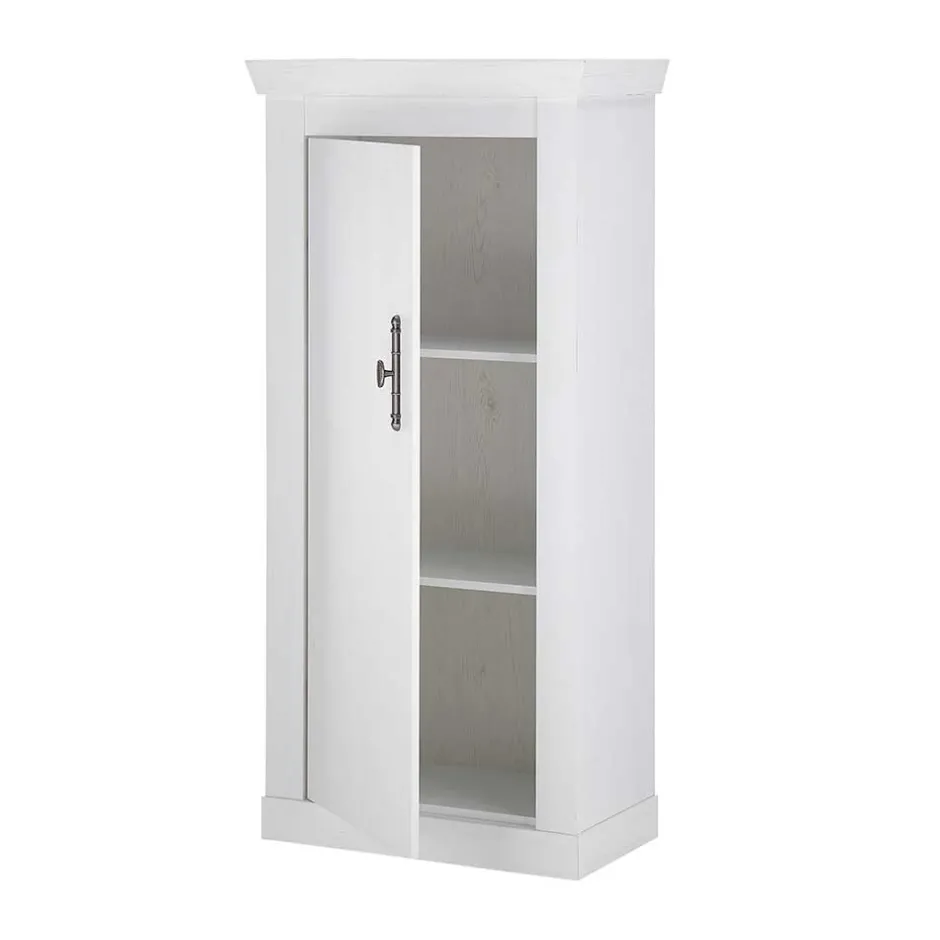 Wohnzimmerwohnwand in weißer Holzoptik Pinie - Liancos (vierteilig)^Wohnen Outlet