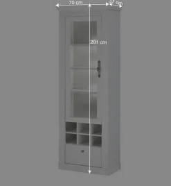 Wohnzimmerwohnwand in weißer Holzoptik Pinie - Liancos (vierteilig)^Wohnen Outlet