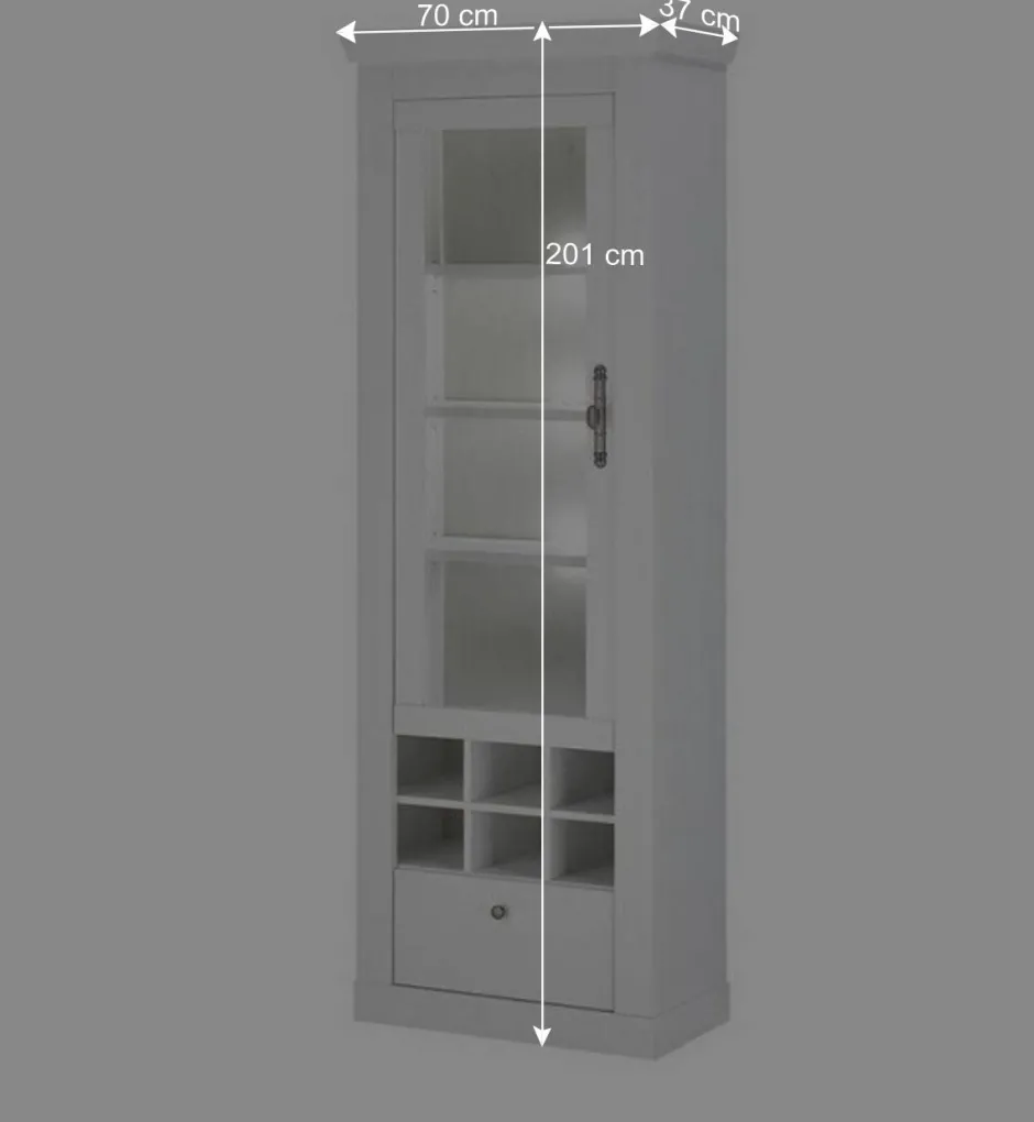 Wohnzimmerwohnwand in weißer Holzoptik Pinie - Liancos (vierteilig)^Wohnen Outlet