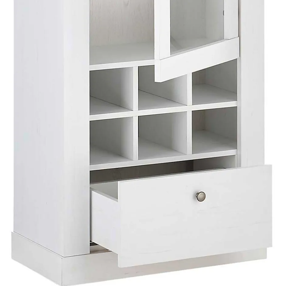 Wohnzimmerwohnwand in weißer Holzoptik Pinie - Liancos (vierteilig)^Wohnen Outlet