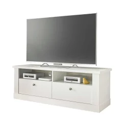 Wohnzimmerwohnwand in weißer Holzoptik Pinie - Liancos (vierteilig)^Wohnen Outlet