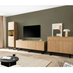 Wohnen Wohnzimmer-Wohnwand Set - Jaskin (dreiteilig)