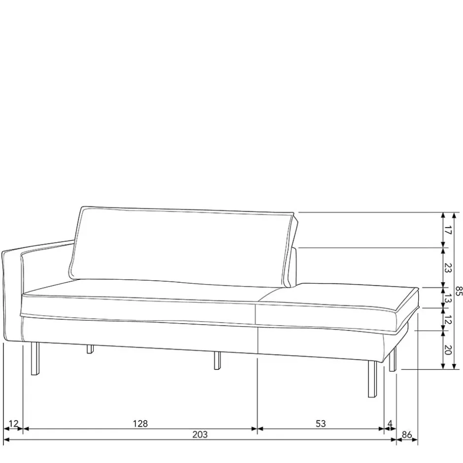 Wundervolle Recamiere in tollem Blau Cumagon Retro^Wohnen Discount
