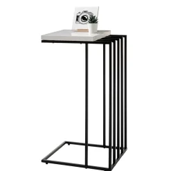 Wohnen 40x35 Anstelltisch in Weiß Schwarz - Hortenza