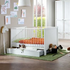 Kinder Wohnen 70x140 Babybettchen Masculino in Weiß