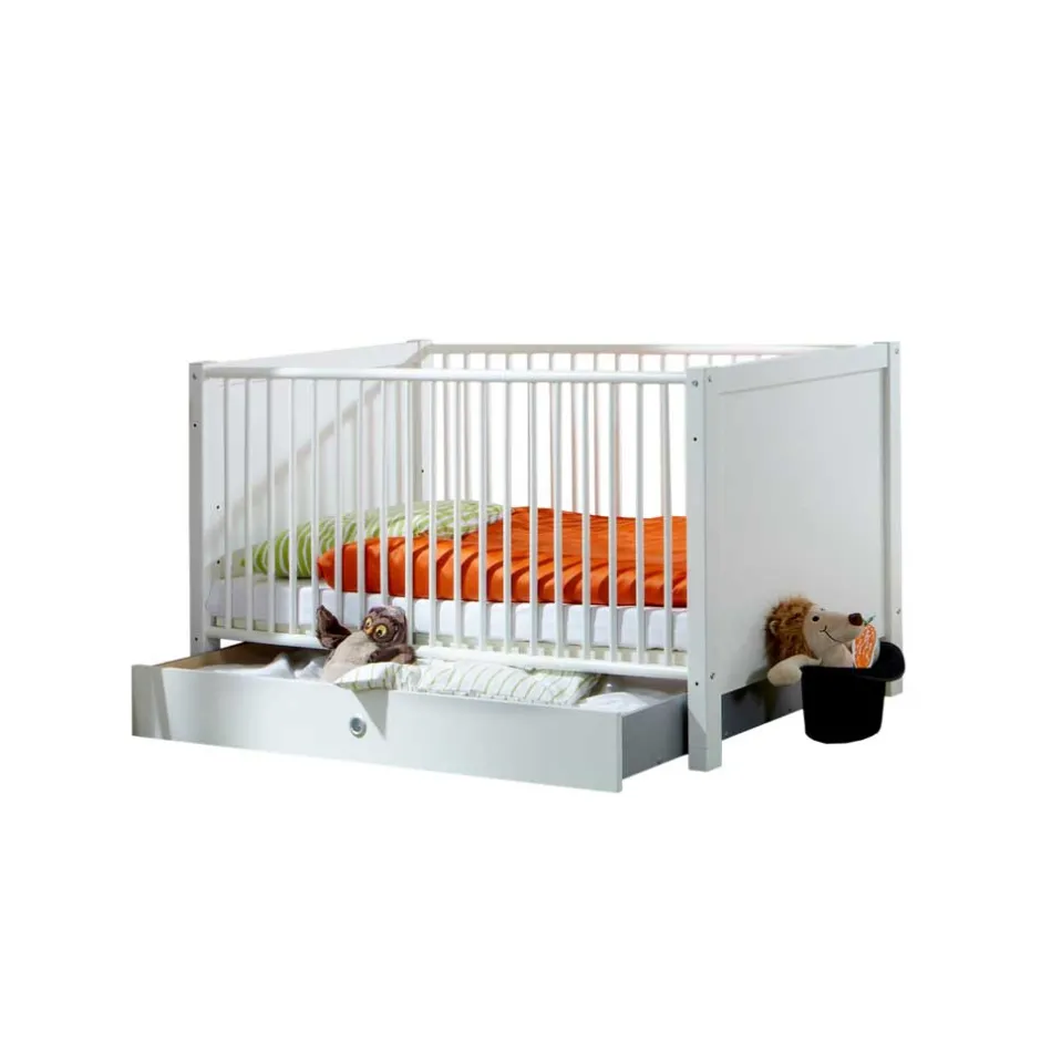 Kinder Wohnen 70x140 Babybettchen Masculino in Weiß