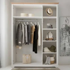 140x200 Bett & Nachtkommode & Schrank - Maggio (dreiteilig)^Wohnen New