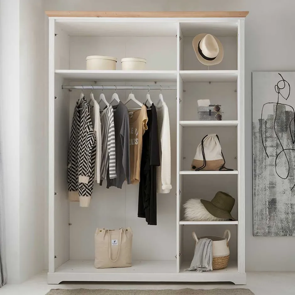 140x200 Bett & Nachtkommode & Schrank - Maggio (dreiteilig)^Wohnen New