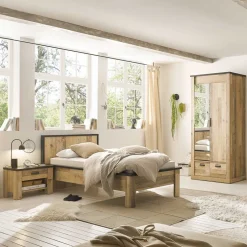 90x200 Bett & Nachttisch & Schrank - Naiavio (dreiteilig)^Wohnen