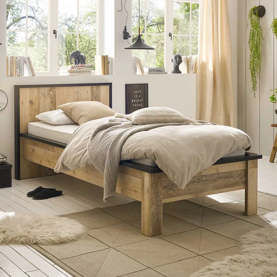 90x200 Bett & Nachttisch & Schrank - Naiavio (dreiteilig)^Wohnen