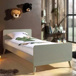 90x200 Bett in Oliv Grün & Gold - Genn^Wohnen Discount